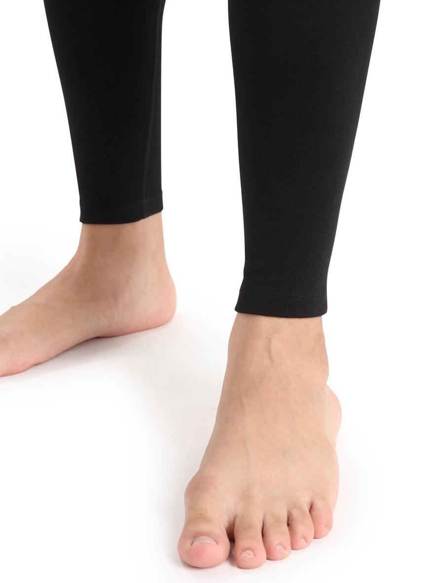 Base Layers Icebreaker Merino 260 Tech Thermal Leggings With Fly Męskie Czarne | PL 1556ZUTG